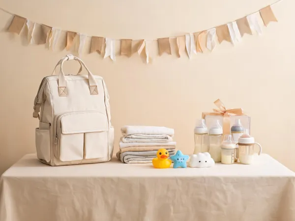 Baby shower gift table
